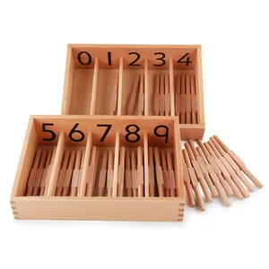 Montessori Teaching AIDS Montessori Infant Toddler Toys Intelligence Early Education Kindergarten Mathematics Spindle Stick Box