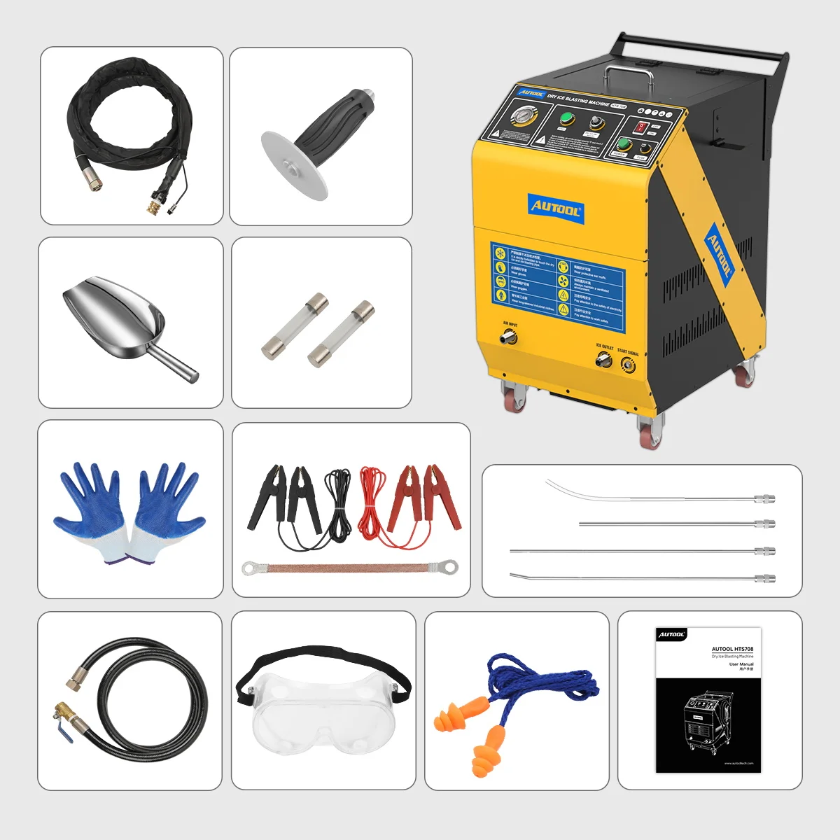 Autool Hts708 Automotive Dry Ice Cleaner Portable Decarbonization Co2