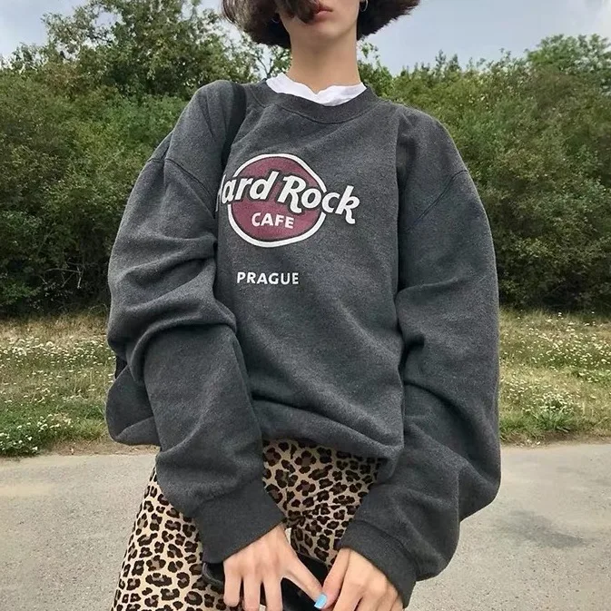 Wholesale Fashion Custom Logo Oversized Graphic Pullover Polyester Distressed Sweatshirt Women Vintage From m.alibaba.com