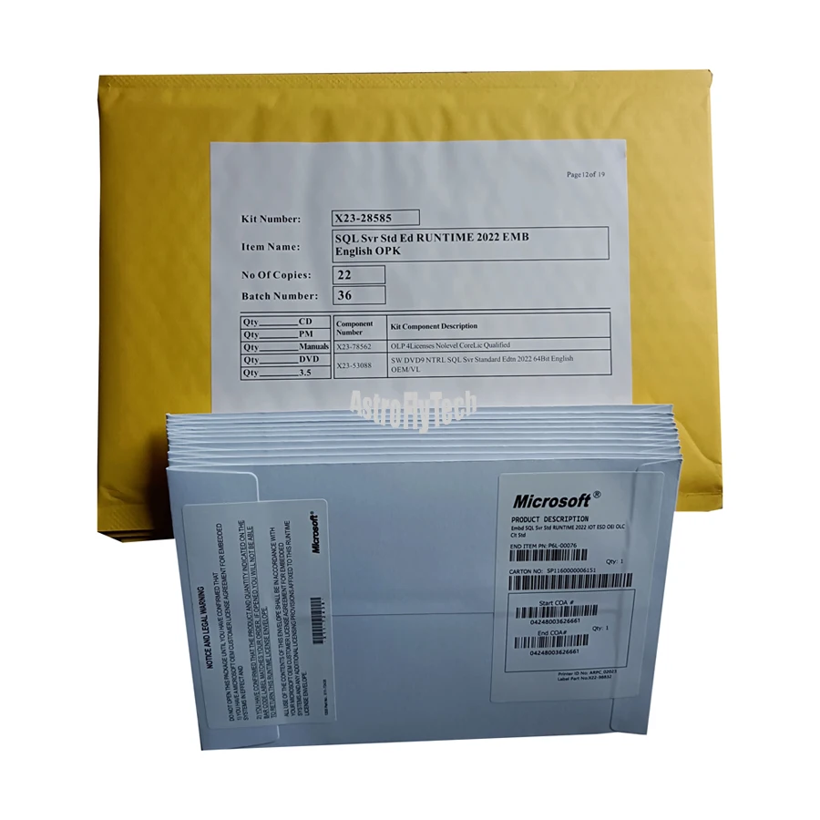Original License Sql Server 2022 Standard Key 16core 24 / 48 Core Cal ...