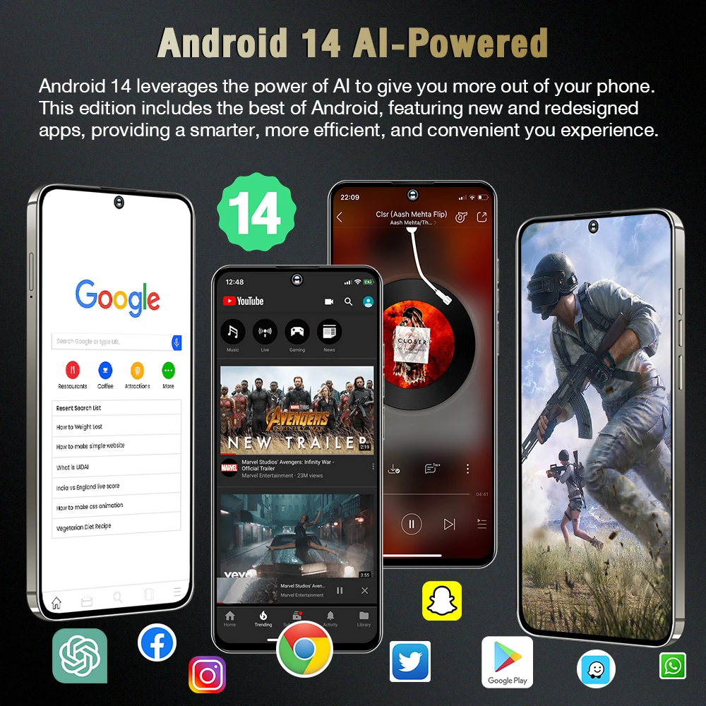 Latest Global Version Smartphone S25 Ultra+ Fold Design Phone High Refresh Rate Screen GPS Spotify 5g LTE Cell Mobile Phone