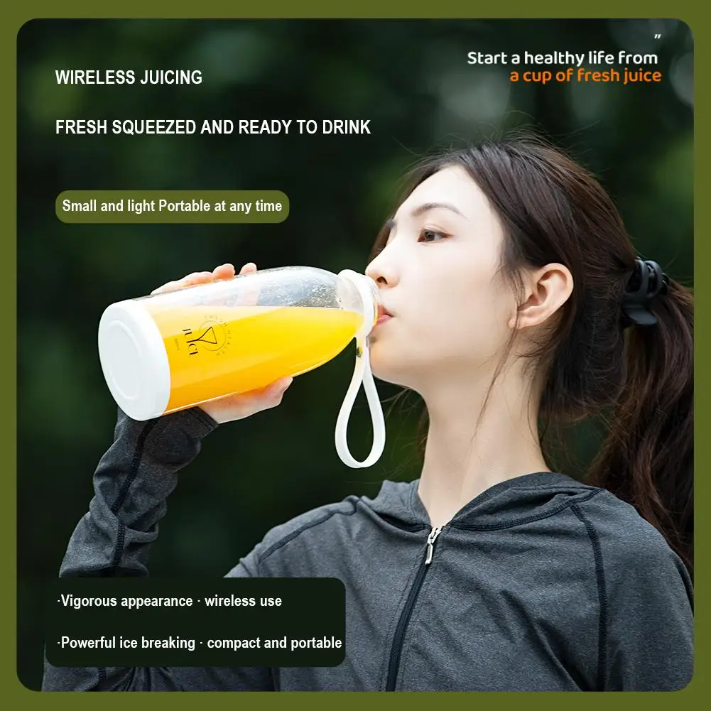 Fresh Fruit Juice Bottle Blender 500ml Usb Rechargeable Portable