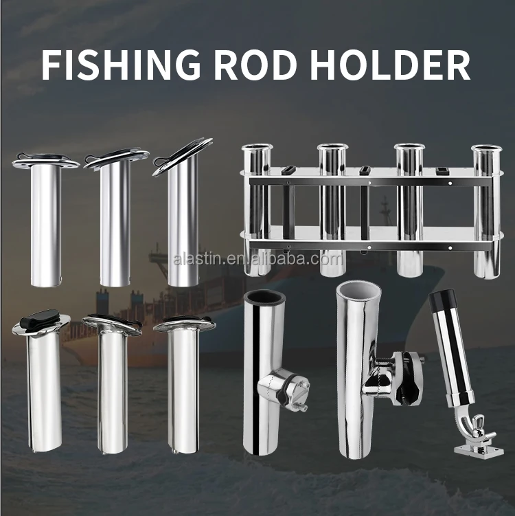 Clamp-on Adjustable Fishing On Rod Holder Aisi316 Stainless Steel For ...