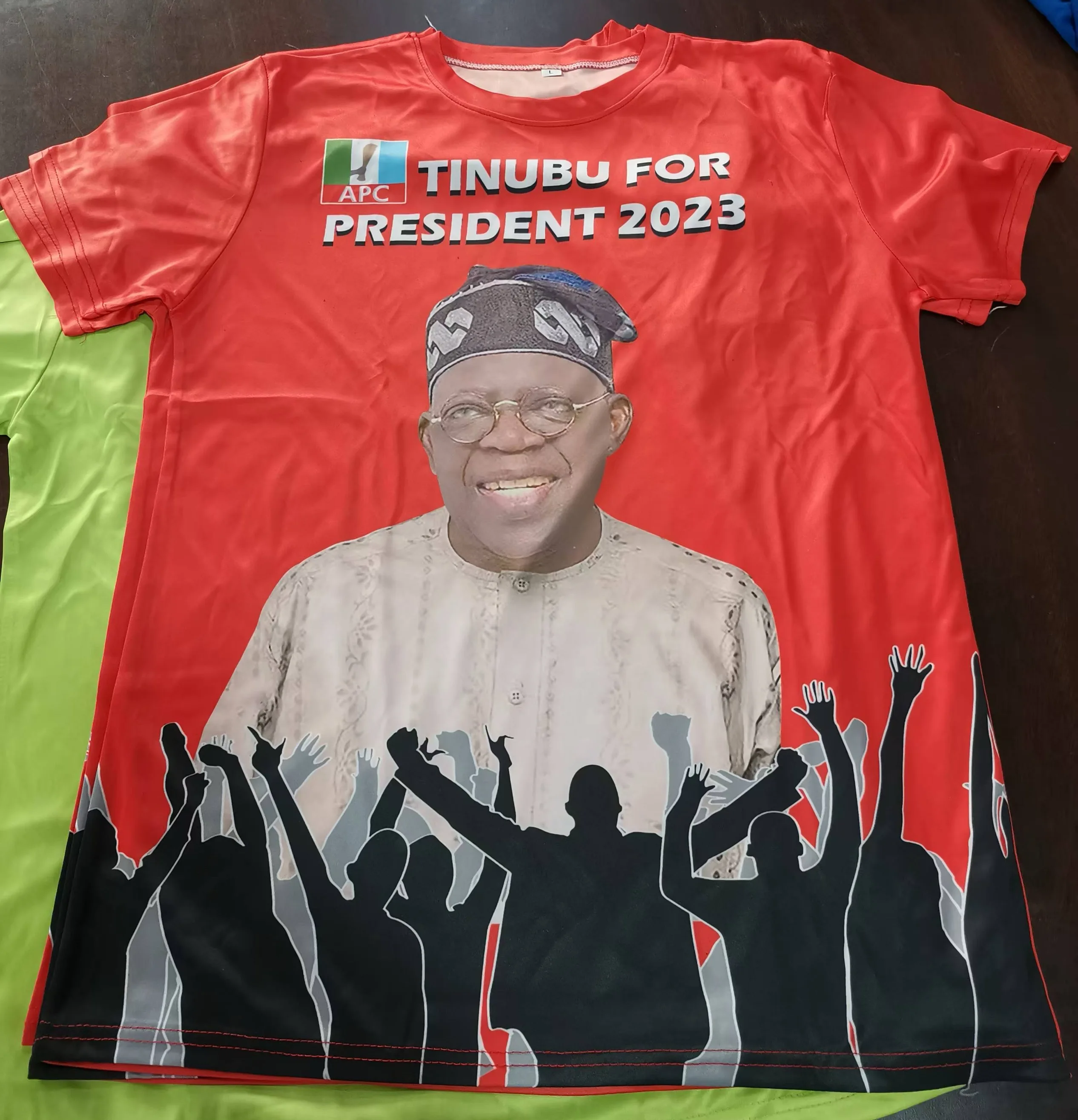 Wholesale 2025 Men's Polyester Full Colors T-Shirts T-Shirt Nigeria  Election Vote Campaign Design Digital Plain Promotional