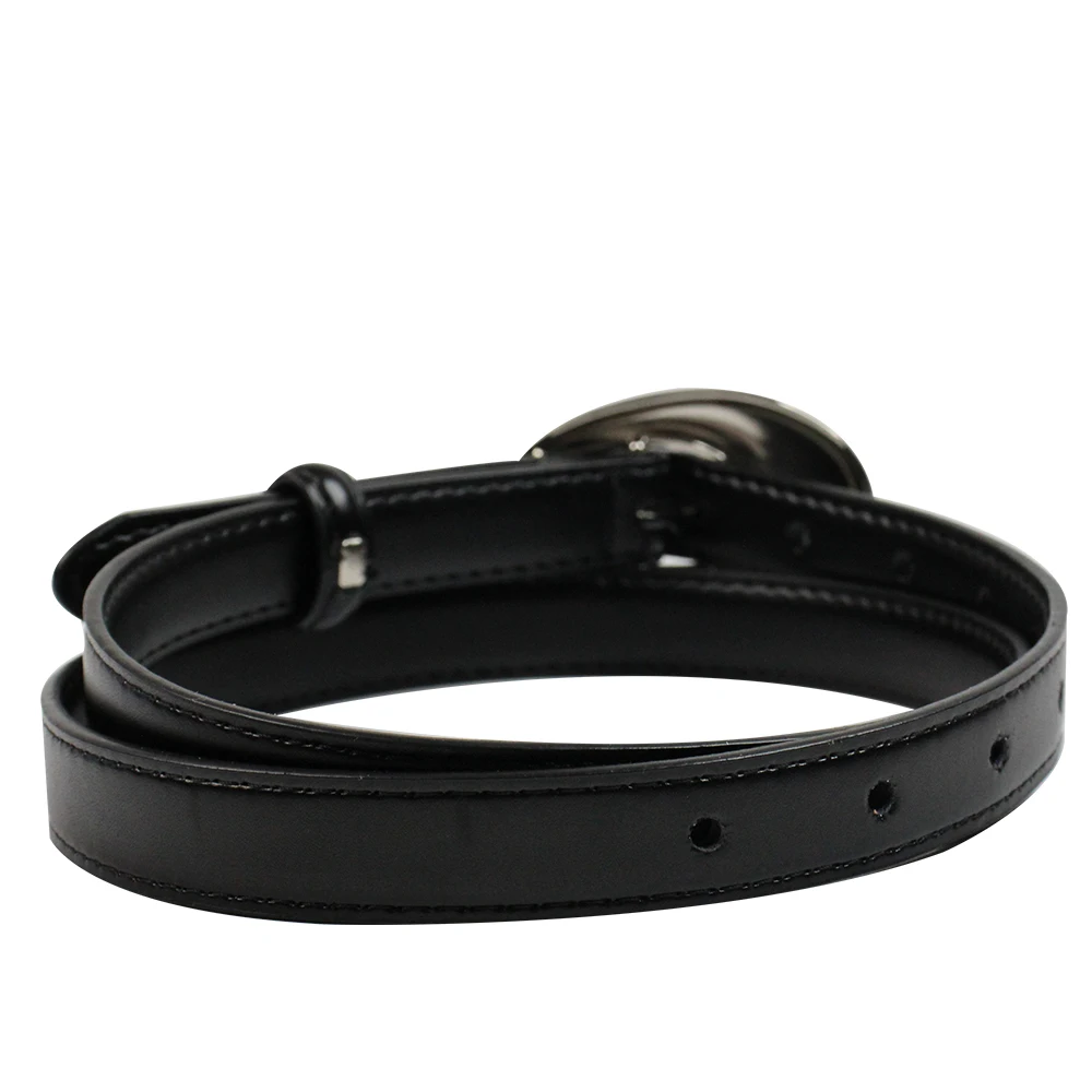 BSCI Factory Custom PU Belt Oval Asymmetric Bold Buckle Ladies Belts Women Leather Designer Belts Women
