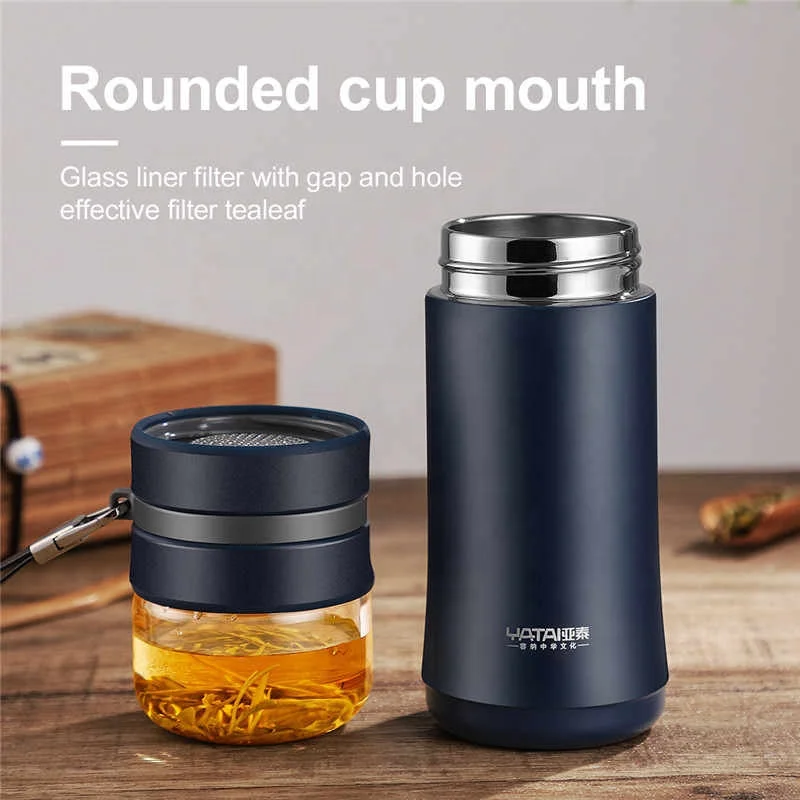 KAXIFEI Thermos Bottle Tea Filter With Tea Separation Strainer Infuser  Thermos Mug Vacuum Flask Bottle Business