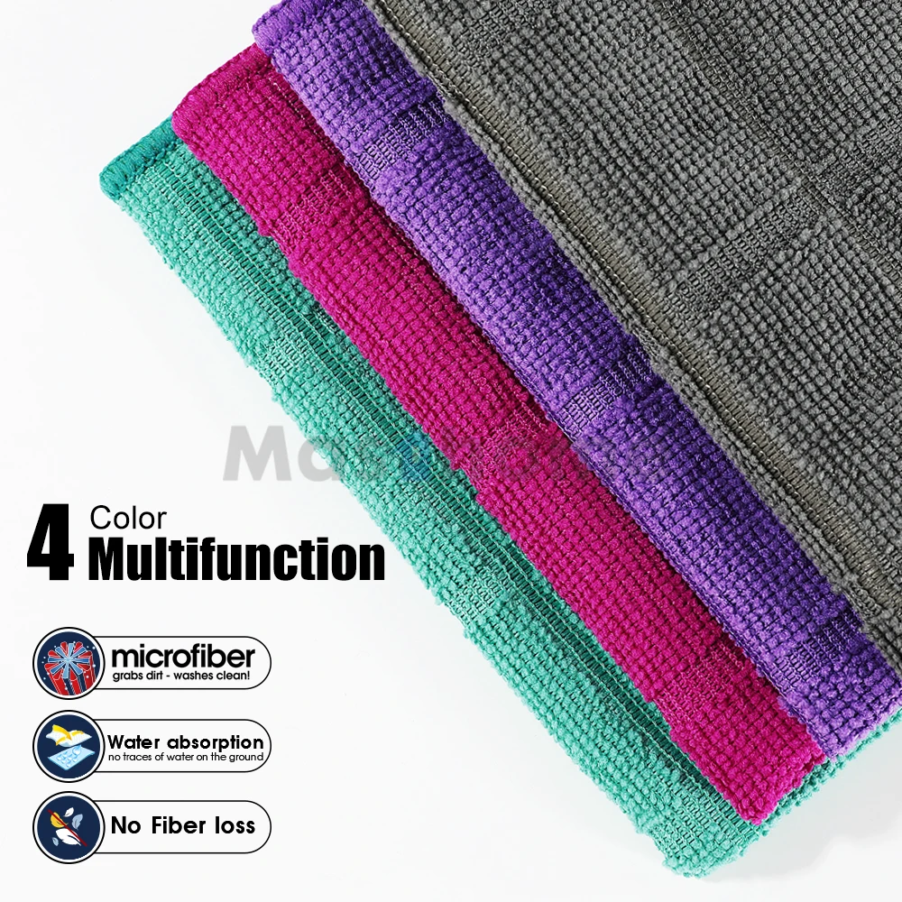 Masthome 4 Pcs Microfiber Cleaning Cloth Set Strong Water Absorbent Dish Washing Towel