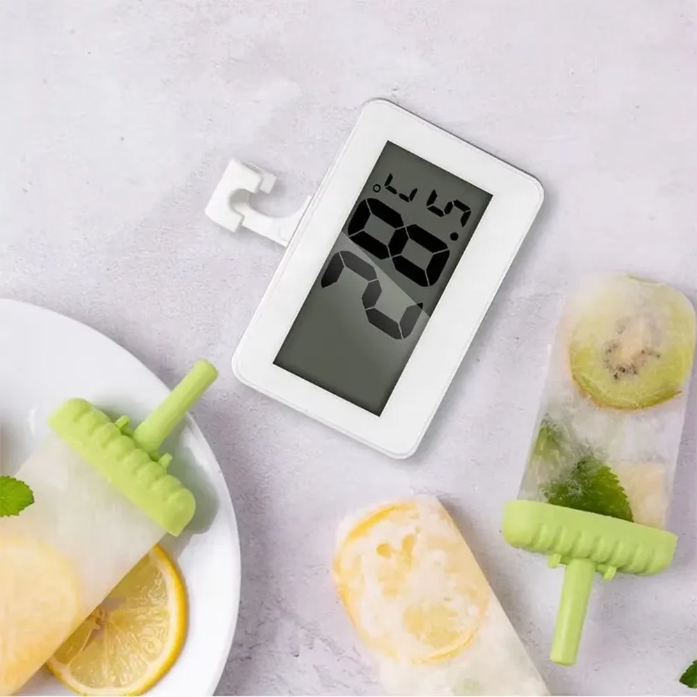 Plastic Cheap Wall Kitchen Wall Mounted Household Thermometers Thermo-hygrometer LCD Big Digital Display Room Greenhouse Use
