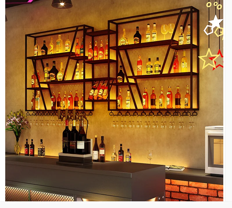 Wr008 Luxury Novelty Glass Lighting Board Floor To Ceiling Metal Wine ...