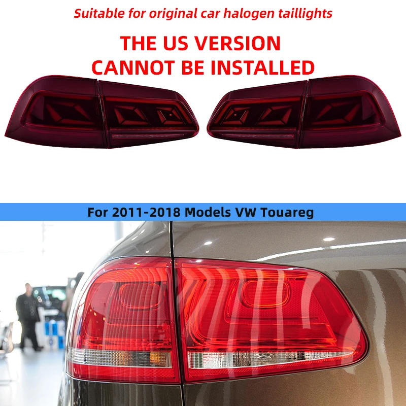 フォルクスワーゲン　トゥアレグ　７Ｐ　赤 テールランプ　左右セット　ＶＷ テールランプ VW トゥアレグ LED テールライト 2011 2012 2013 2014