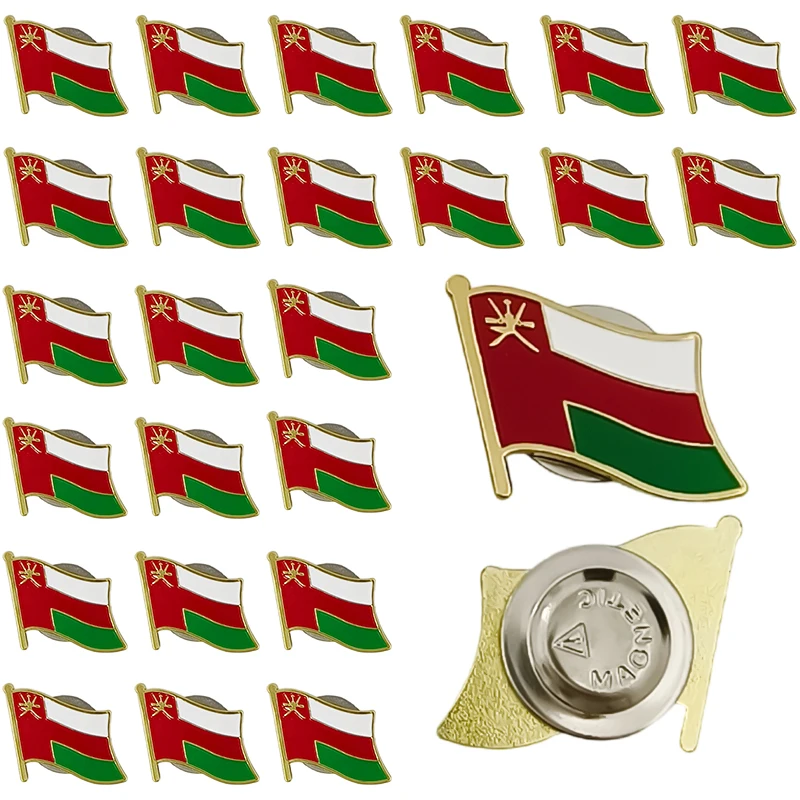 Fast Delivery Oman National Day Flag Enamel Pin Badge - Custom
