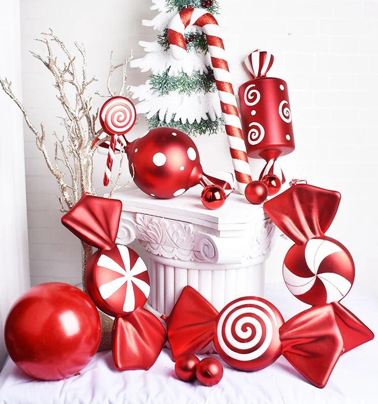 Outdoor  Indoor Shopping Mall Large Hanging Candy Christmas Decoration