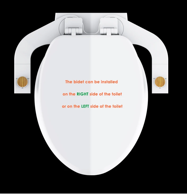 Nonelectric Bidet Toilet Attachment With Selfcleaning Nozzles