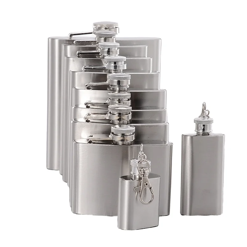 Mini Custom Stainless Steel Wine Holder Flask Set 2oz/7oz/8oz Capacity Outdoor Alcohol Whiskey Liquor Keychain Perfect Gift