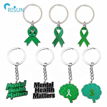 Fine del distintivo dello smalto del nastro di consapevolezza della salute mentale verde Stigma 36 Fine del distintivo dello smalto del nastro di consapevolezza della salute mentale verde Stigma 36