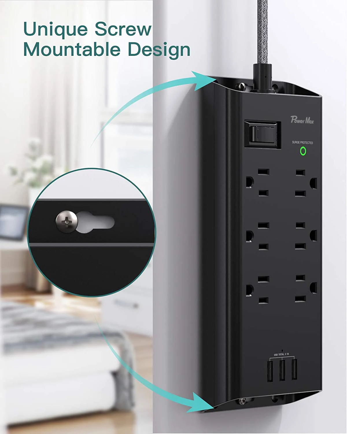 Portable Rechargeable Power Socket Etl Power Travel Converter Extention Cord Wireless Power Socket