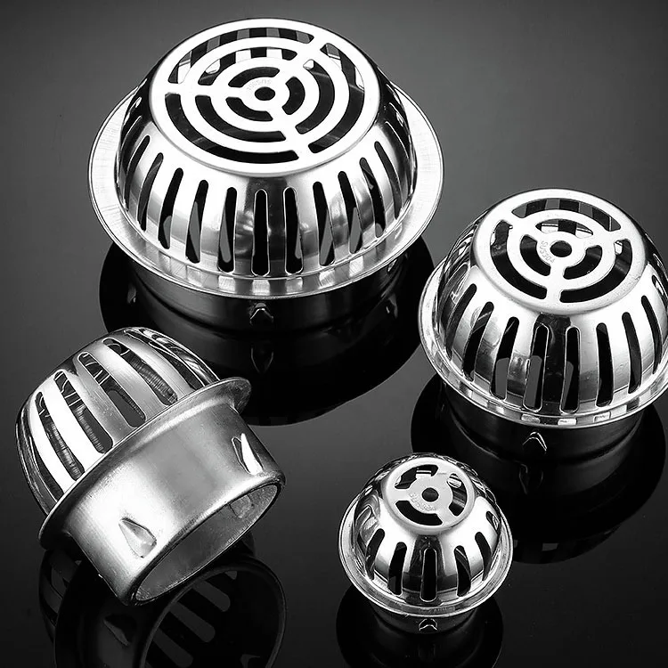 High Quality Circular Card Type Roof Drain Stainless Steel  Outdoor Outside  Balcony Rain Floor Water Roof Pipe Drainage