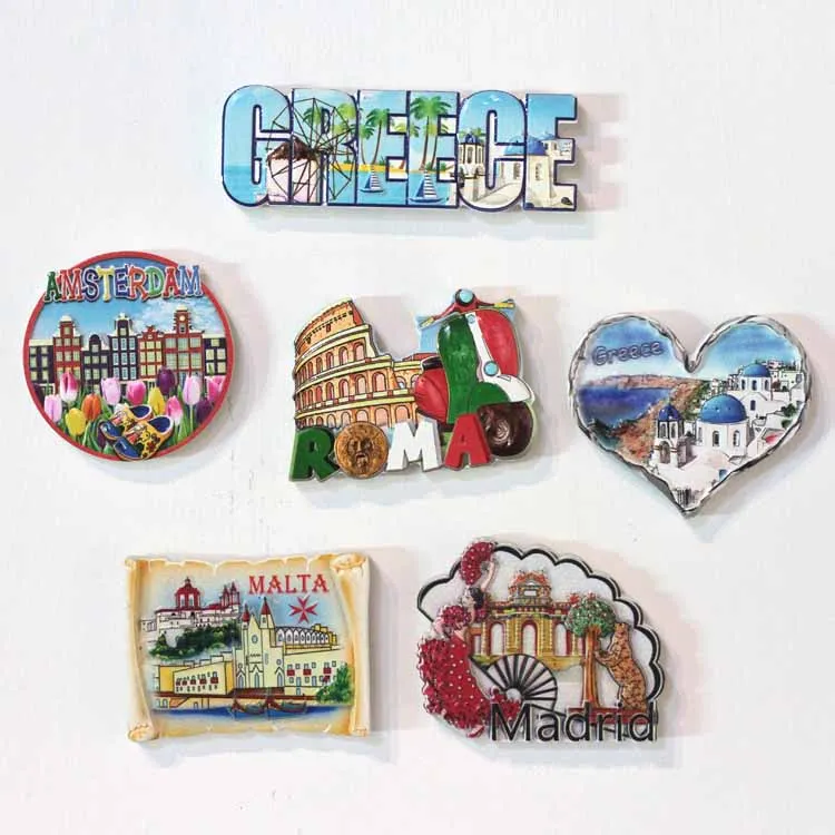 Source Custom logo world city resin magnet different countries on m.alibaba.com