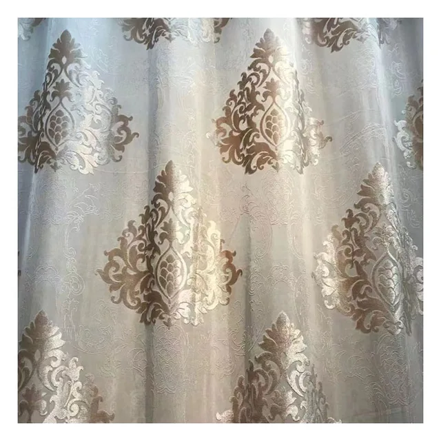 Lace Embroidered Classical Floral White Color Roman Tulle Sheer Curtains For Living Room Curtains Luxury