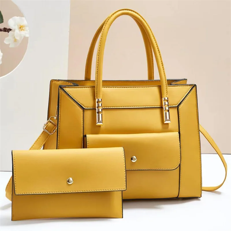 2023 New Pu Women Handbags Two Piece Big Capacity Ladies Clutch Bag