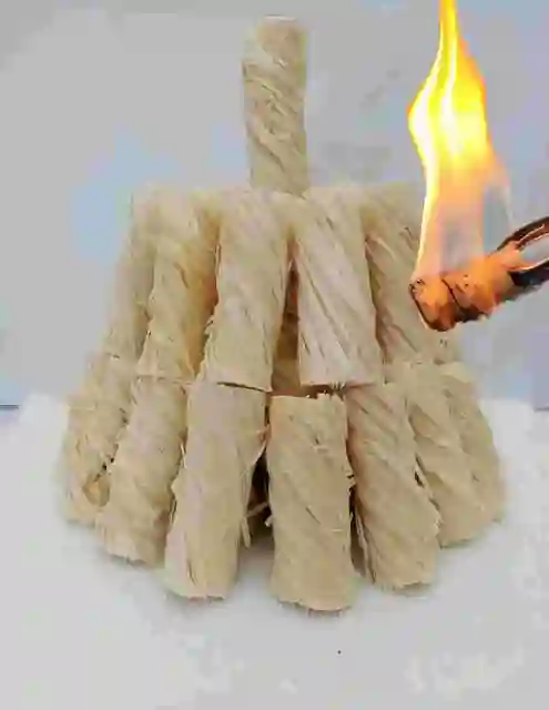 Eco-Friendly Brown Firelighter Blocks for Outdoor Kitchen Long-Burning Wood Fire Starters for Campfires Barbecues Instant