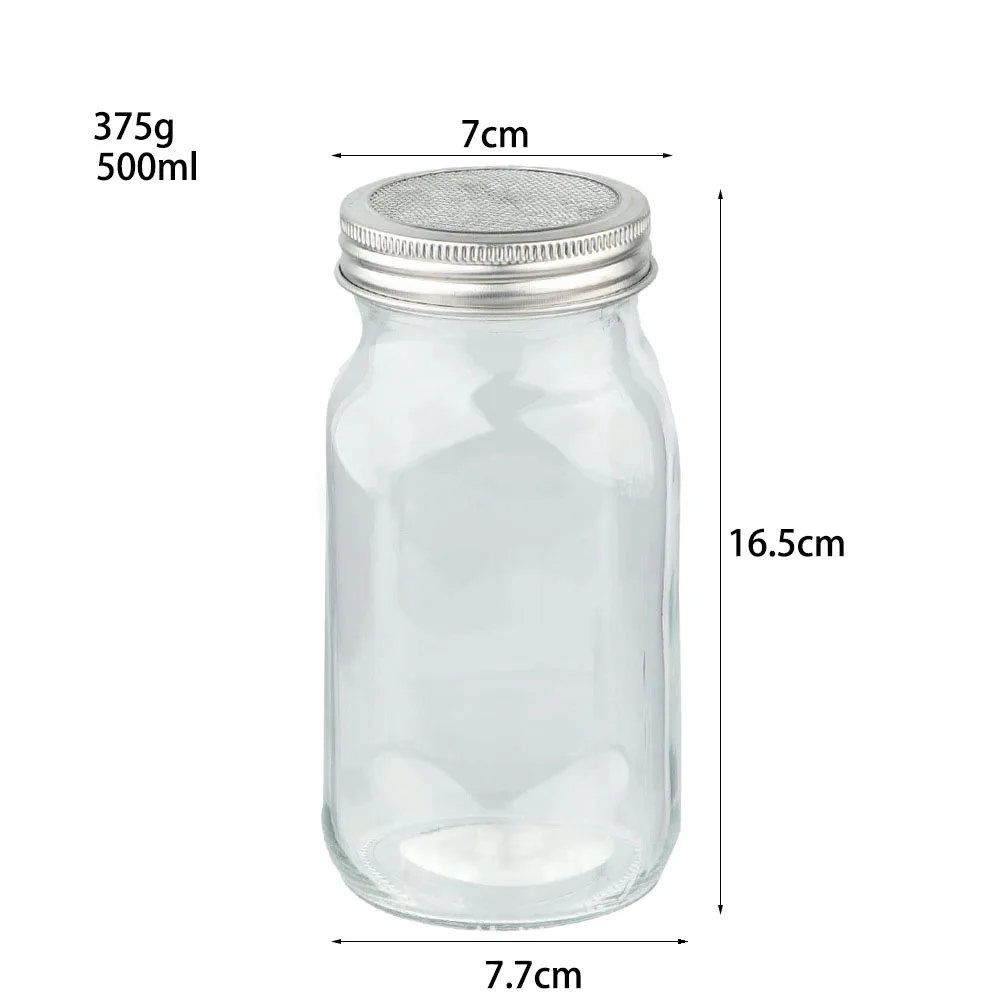 Wholesale Household 16oz 32oz 500ml 1000ml Wide Mouth Seed Sprouter Glass Mason Jar with Germination Lid Glass Jar Tray Set