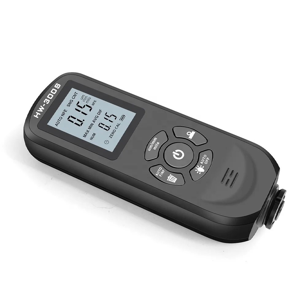 Цифровой ЖК-дисплей с подсветкой пленка толщиномер автомобиля краски толщина тестер прибор для измерения толщины покрытий HW-300S измерительный инструмент