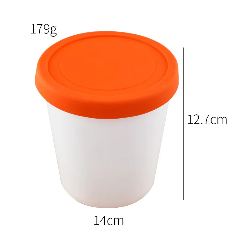 Silicone Reusable Ice Cream Storage Containers For Homemade Freezer