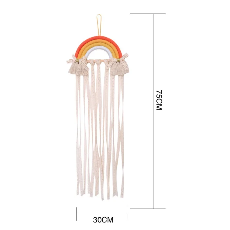 Arcobaleno nappe porta fiocchi per capelli appeso decorazione da parete cintura in pizzo portaoggetti per capelli organizzatore per fermagli per capelli accessori