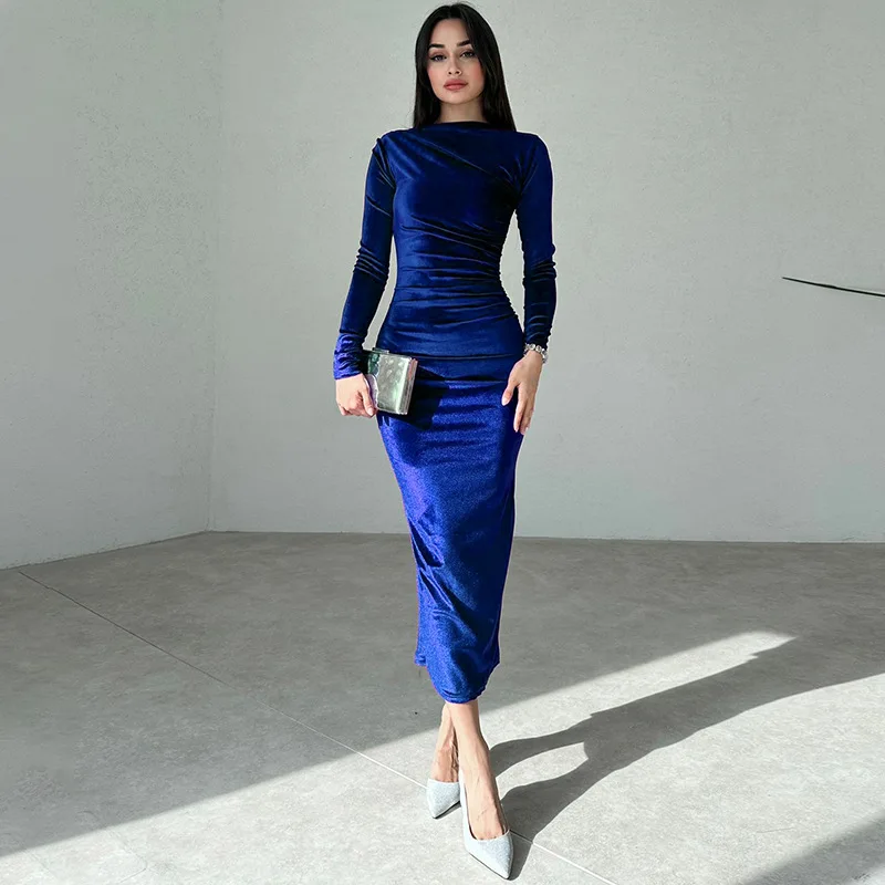 long sleeve velvet dress womens Amazon.com: TACSTRUN Women's V Neck Belvet Maxi Formal Wedding Guest Fall Evening Party Long Dresses,Brass,S : Clothing, Shoes & Jewelry Velvet Bodycon Dress, Bishop Sleeve