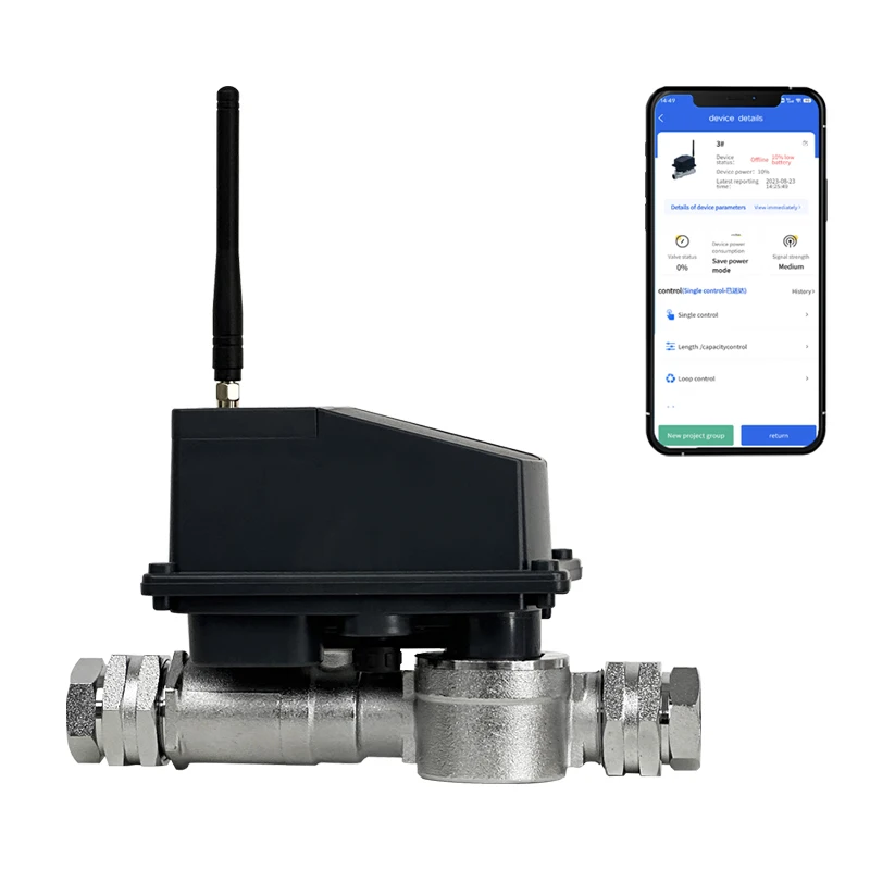 LORA Connect Solar Powered Irrigation Controller Greenhouse Smart Wireless  Actuator for Farm Motorized Ball Valve