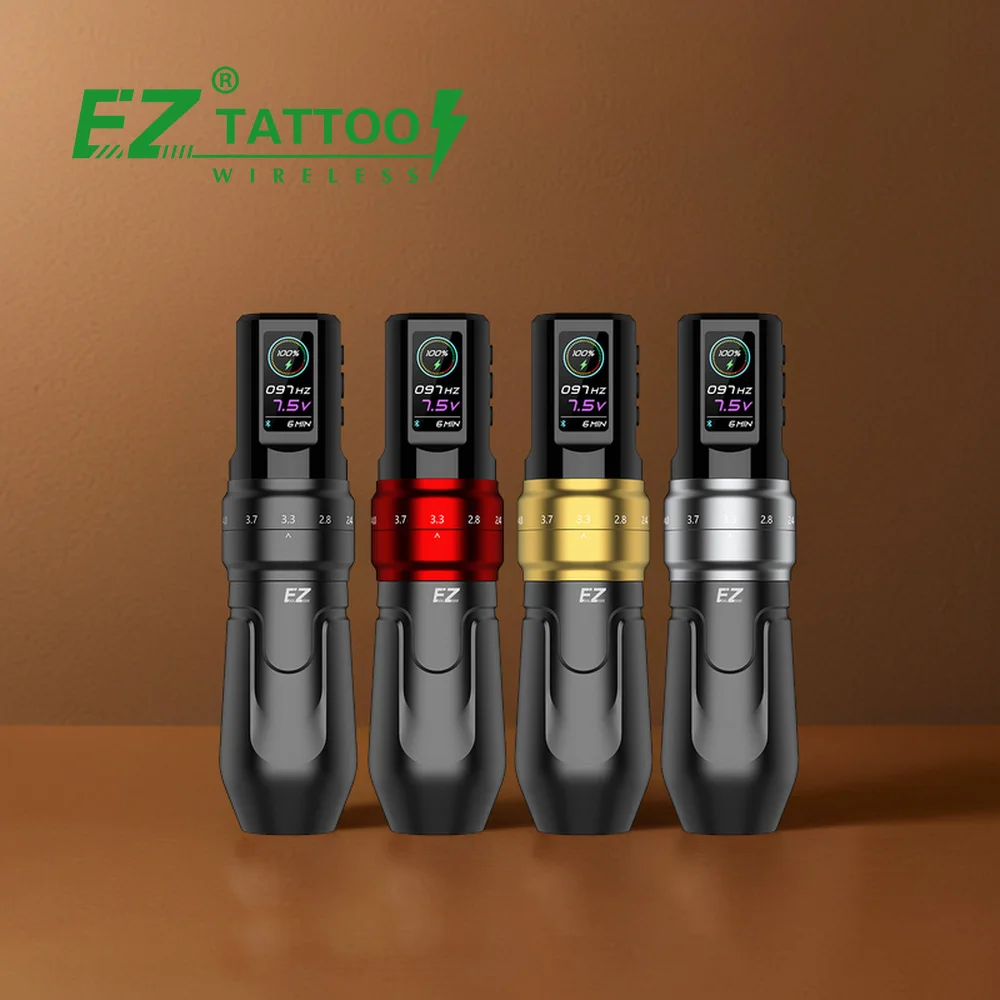 EZ Tattoo P3 Pro Matte Grip Adjustable Stroke Length Permanent Wireless Tattoo Pen Machine with Bluetooth Connection