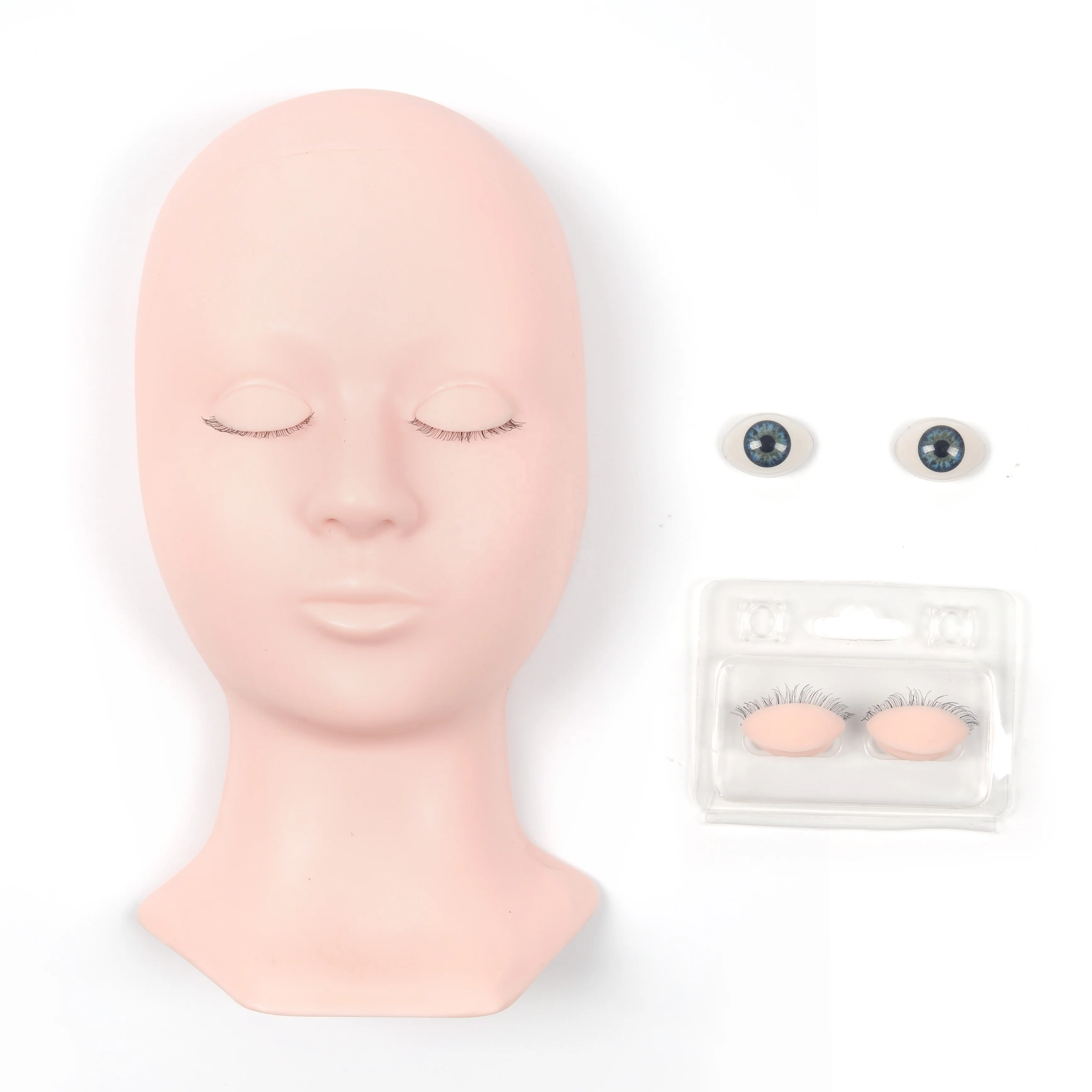 Makeup Practice Face Silicone Head To Training Manikin Female Maniquin Eyelashes Kit Mannequin For Lash Extensions