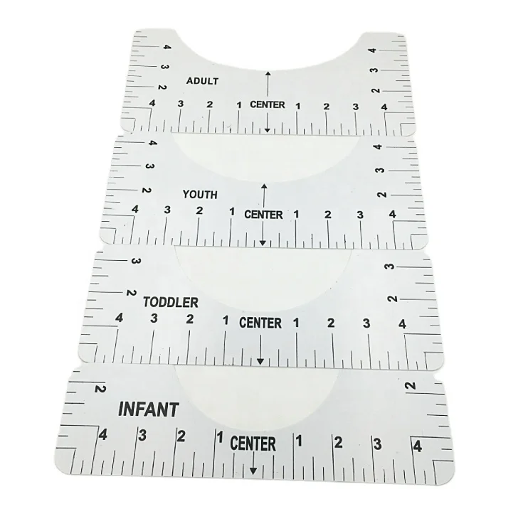 T-Shirt Alignment Tool Ruler Centering Tool to Guide Acrylic Clothing Size Placement Guide Ruler