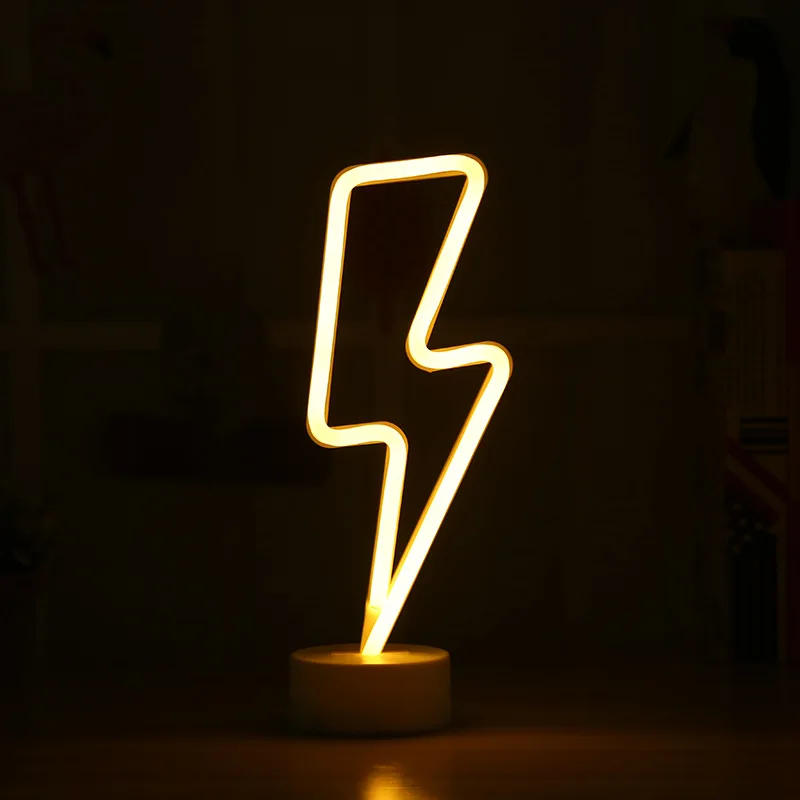 Lightning Signs LED Neon Night Light Indoor Desk Table Party Christmas Wedding Decoration Neon Lamp details