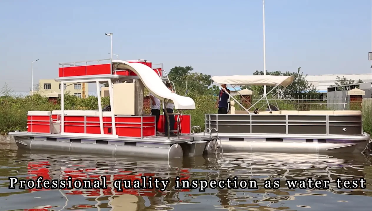 The New Energy Electric Pontoon Boat Fishing Boat For Crusing And