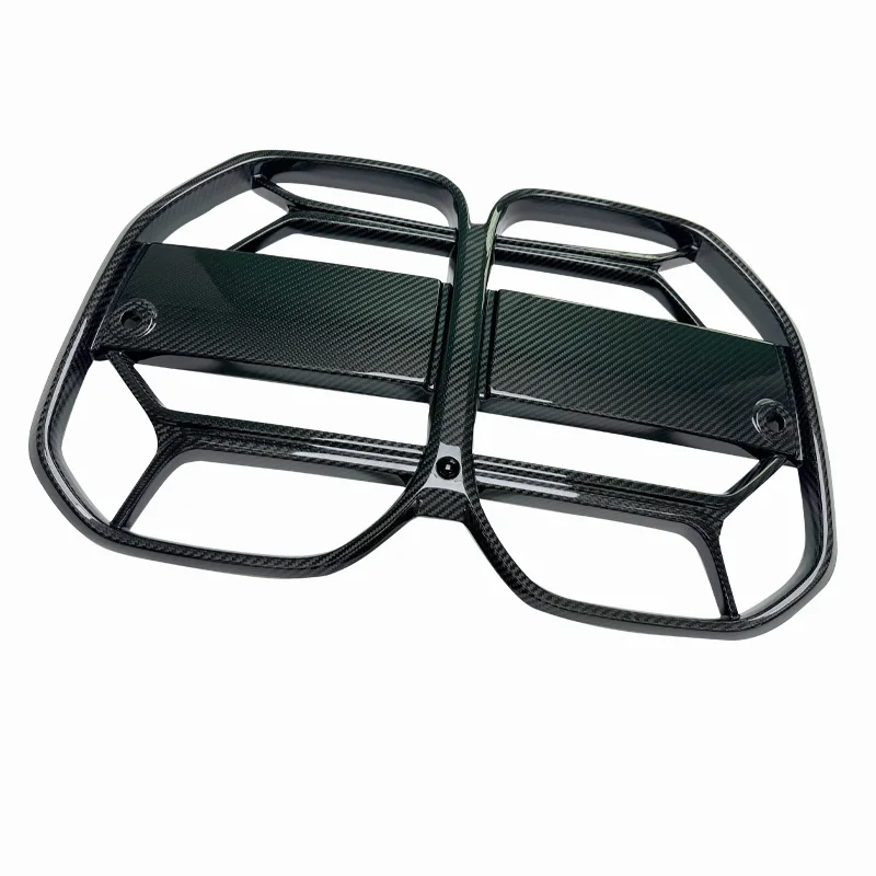 product tiypeor carbon fiber front bumper grille with acc for bmw 4 series g22 csl style front bumper double kidney center grill frame-7