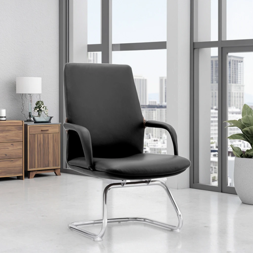 Industrial Iron Frame Executive Office Chair with Removable Cushion Pad Adjustable Height Modern Design for Hotel Reception Use 6