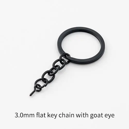 100pcs/bag black key ring with four