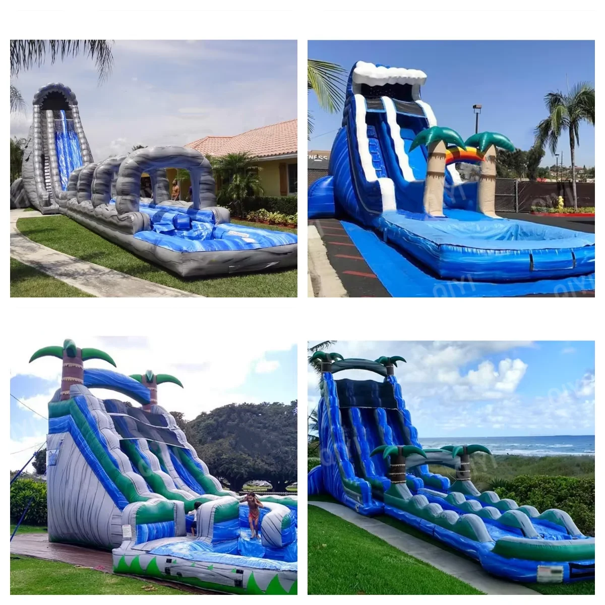 Inflatable Water Slide With Pool for Adult