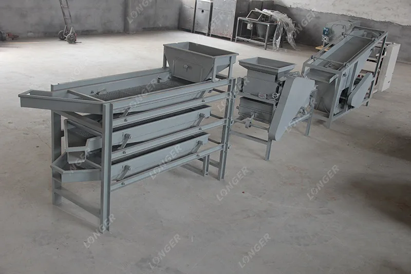 Automatic Palm Kennel Nut Cracker Machine Apricot Kernels Shell Breaking and Separating Hazel Nut Shelling Machine