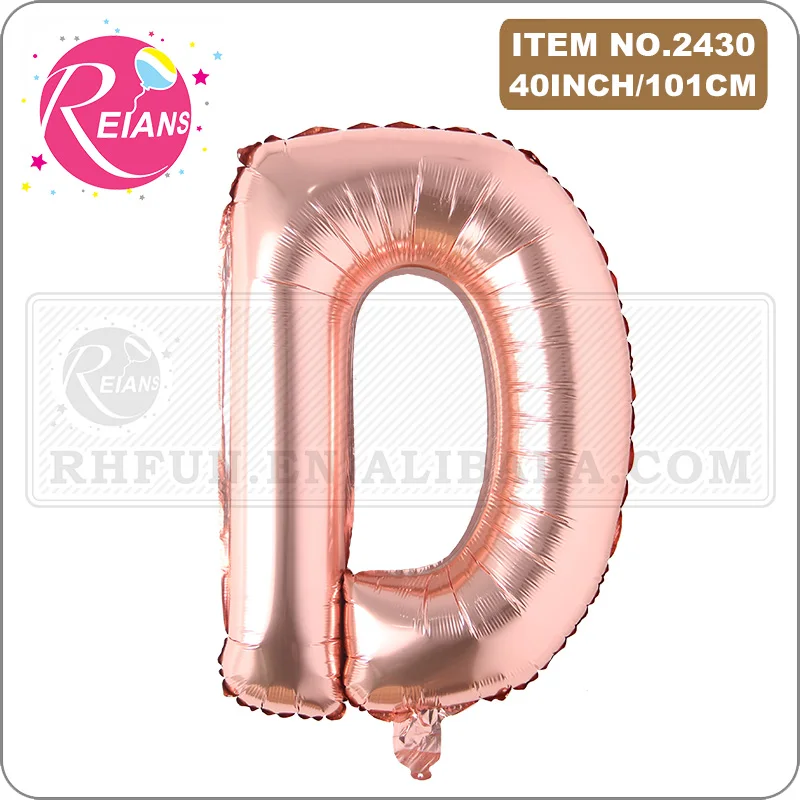 
Большой размер 40 дюймов розовое золото письмо A-Z 0-9 воздушных шаров, первый день рождения, декор Фольга для воздушных шаров цифры гелиевые globos юбилей шары 
