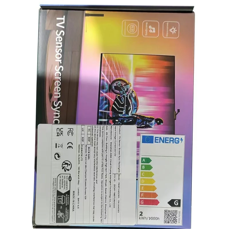 3.8M RGBIC Sensor-Controlled LED Strip Light 12V DC Color Picker 2.4G for Bluetooth Ulamp APP TV Back Lighting Lamp Remote