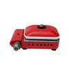 Cuisinière à gaz rouge carrée