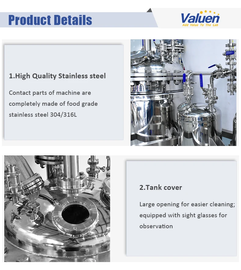 Valuen 100L Fractional Distillation Of Essential Oils Lab Destilation Equipment  Stainless steel rectification details