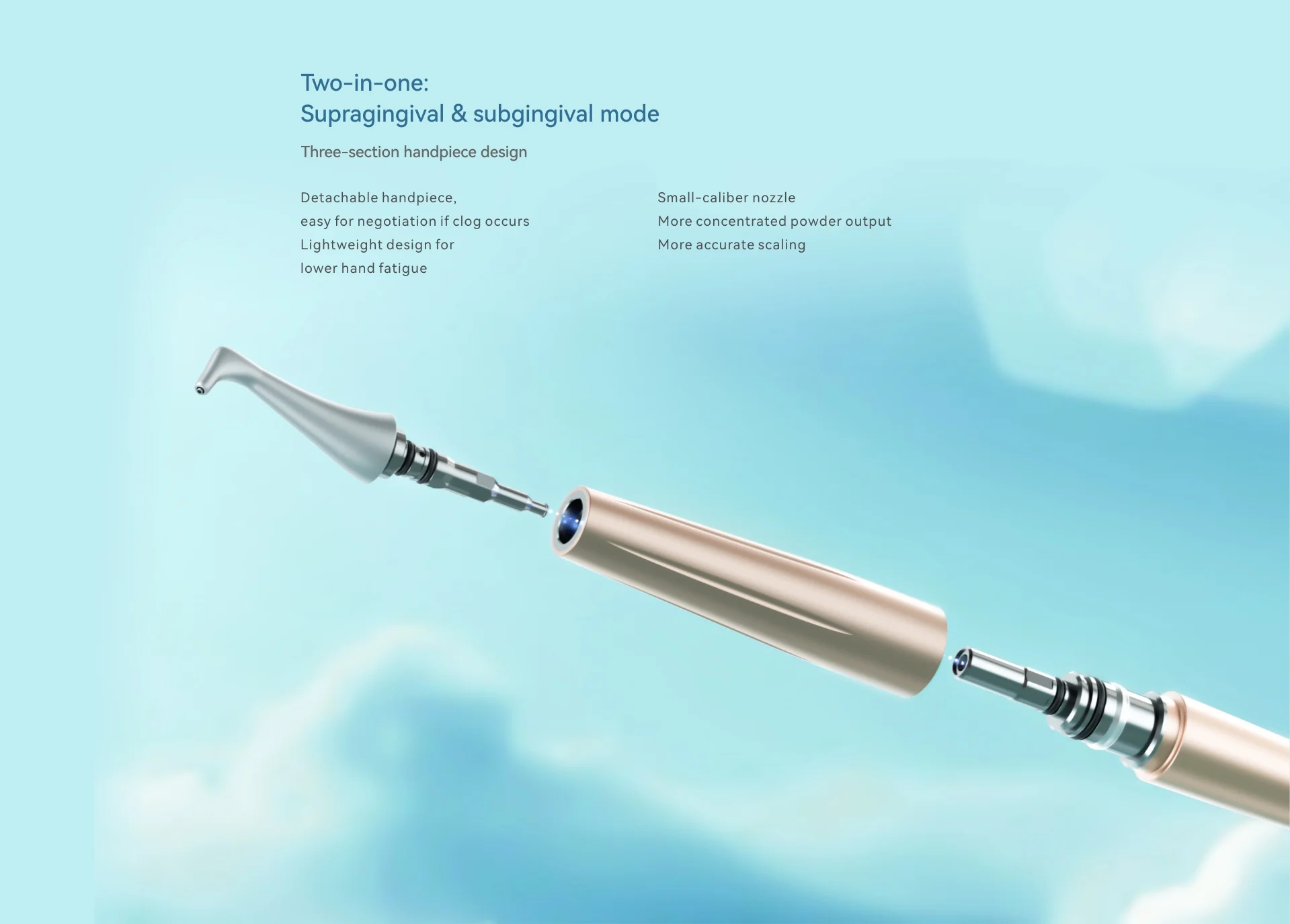 Dental equipment woodpecker air polisher sandblaster / dental air prophy jet for subgingival supragingival