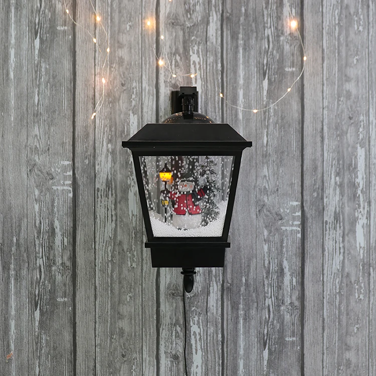 Snowing Decor Lantern  Music Lamp With Snow Blowing for Decoration