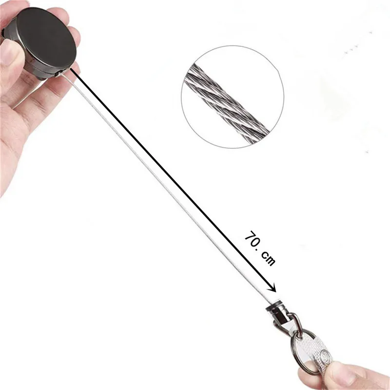 2 pièces porte-clés boucle télescopique corde élastique pour activités