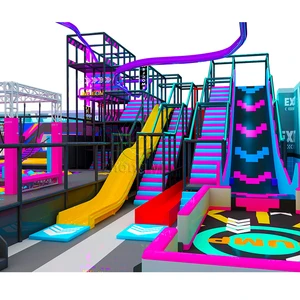 ABAM Adult Kid air Zone Parks Trampoline Indoor Playground Equipment Slide Games Jumping Trampoline Park