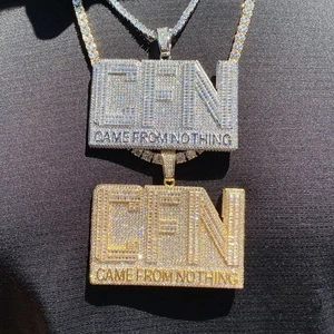 High Quality 14k Gold Jewelry Wholesale D Color Vvs Moissanite Diamond Pendant Necklace